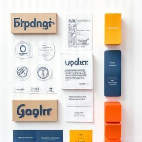 Branding essentials package featuring logo sketches and color palettes