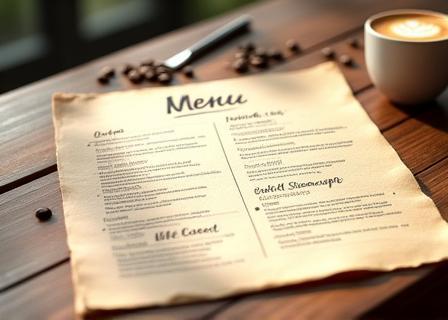 Hand-illustrated cafe menu designed for Urban Cafe